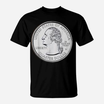Usa Quarter Dollar Tshirt 25 Cents America United States T-Shirt | Crazezy
