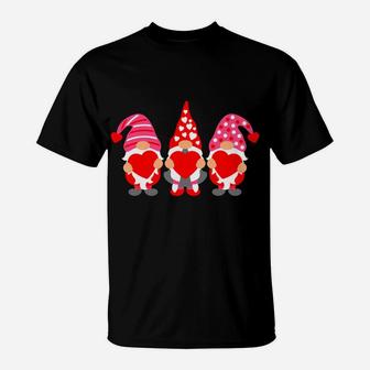 Valentine Gnomes Holding Hearts Valentine's Day Gnome Love T-Shirt | Crazezy UK