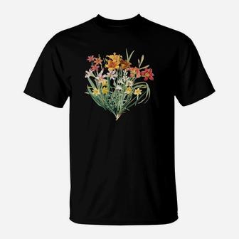 Variety Of Lillies Graphic Flower Print Flowered T-Shirt | Crazezy UK