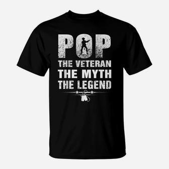 Veteran 365 Vintage Pop Veteran The Legend Tee Fathers Day T-Shirt | Crazezy