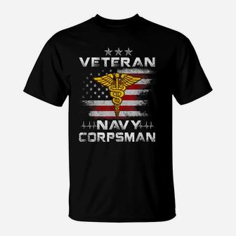 Veteran Navy Corpsman T Shirt Patriotic 4Th Of July Gifts T-Shirt | Crazezy