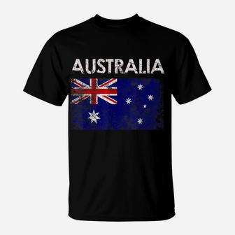 Vintage Australia Australian Flag Pride Gift T-Shirt | Crazezy