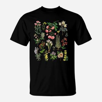 Vintage Botanical Floral Flower Wildflower Garden T-Shirt | Crazezy