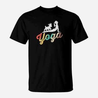 Vintage Goat Yoga For Women Funny Class Gift Retro T-Shirt | Crazezy