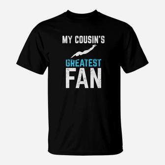 Vintage Graphic My Cousin Greatest Fan Swimming T-Shirt | Crazezy AU