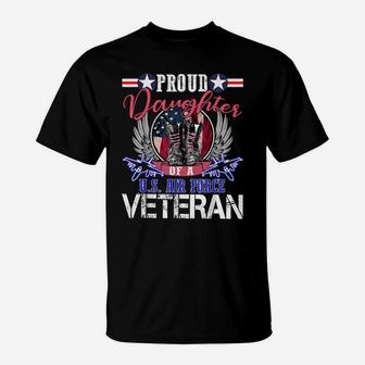 Vintage Proud Daughter Of A US Air Force Veteran Gift T-Shirt | Crazezy