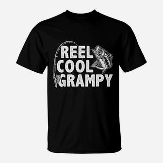 Vintage Reel Cool Grampy Loves Fishing Gift Fathers Day T-Shirt | Crazezy DE
