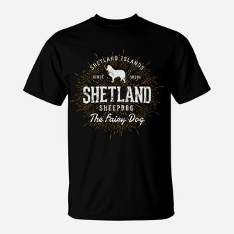 Vintage Style Retro Shetland Sheepdog T-Shirt | Crazezy DE