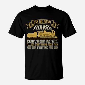 Vintage Train Funny Railway Locomotive Railroad Trains Gift T-Shirt | Crazezy
