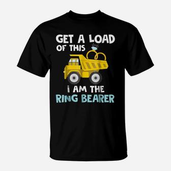 Wedding Shirts Ring Bearer Funny Truck Shirts Boys Men Gifts T-Shirt | Crazezy
