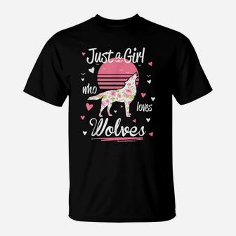 Wolf Shirt Just A Girl Who Loves Wolves T-Shirt | Crazezy CA