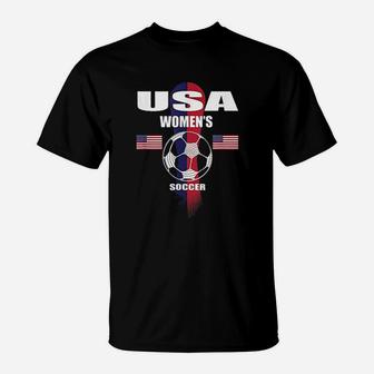 Women Soccer Team Usa United States Soccer Fan Woman T-Shirt | Crazezy