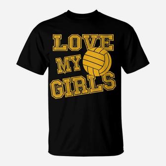Womens Love My Girls Volleyball Shirt For Moms-Cute Volleyball Mom T-Shirt | Crazezy AU