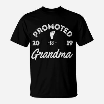 Womens Promoted To Grandma 2019 T-Shirt | Crazezy