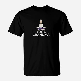 Yoga Grandma Cool Meditating Grandmother T-Shirt | Crazezy