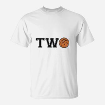 2nd Birthday Gift For Two Years Old Basketball T-Shirt | Crazezy CA