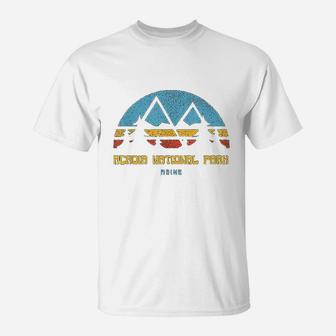 Acadia National Park Maine Retro Vintage Hiking Gift T-Shirt | Crazezy CA