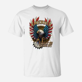 America Love It Or Leave It Patriotic Eagle Mens Sweatshirt T-Shirt | Crazezy AU