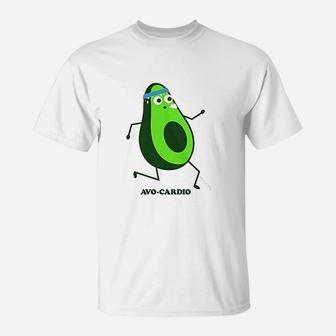 Avocardio Funny Fitness Running Avocado Cinco De Mayo T-Shirt | Crazezy