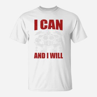 Back To The Gym I Can And I Will I Am Fitness T-Shirt | Crazezy