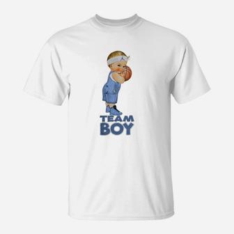 Basketball Team Boy Baby Gender Reveal T-shirt T-Shirt | Crazezy