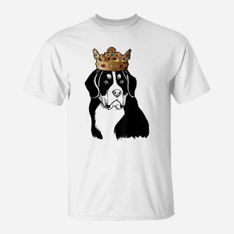 Bernese Mountain Dog Wearing Crown T-Shirt | Crazezy DE