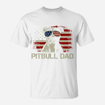 Best Pitbull Dad Ever Shirt American Flag 4Th Of July Gift Sweatshirt T-Shirt | Crazezy