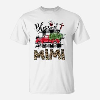 Blessed Mimi Christmas Red Truck Car T-Shirt | Crazezy UK