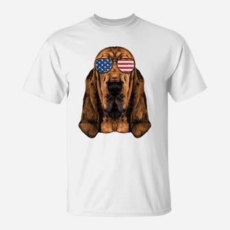 Bloodhound Shirt Men Women Kids American Flag Dog T-Shirt | Crazezy