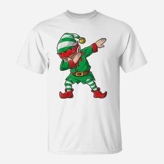 Christmas Dabbing Elf Squad Boys Kids Xmas Family Matching T-Shirt | Crazezy