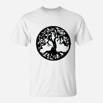Chulianyouhuo Earth For Women Retro Yoga Tree Life T-Shirt | Crazezy
