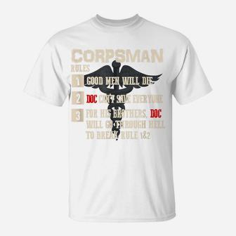 Corpsman Rules, Corpsman 8404 Tshirt, Corpsman Veteran T-Shirt | Crazezy