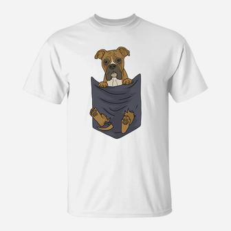Cute Boxer In Your Pocket Dog Lover Funny Men Women Gift T-Shirt | Crazezy AU