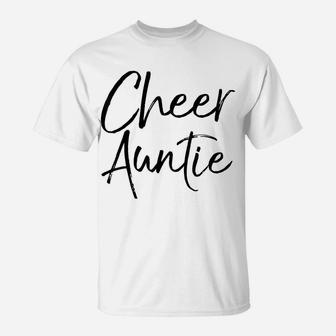 Cute Cheerleader Aunt Gift For Cheerleader Aunt Cheer Auntie T-Shirt | Crazezy