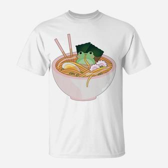 Cute Frog Ramen T-Shirt | Crazezy DE