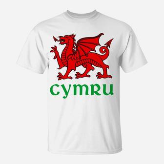Cymru Welsh Pride Shirt Red Dragon Of Wales Flag Sweatshirt T-Shirt | Crazezy