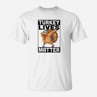 Dabbing Dance Funny Turkey For Thanksgiving Vegan Gift T-Shirt | Crazezy