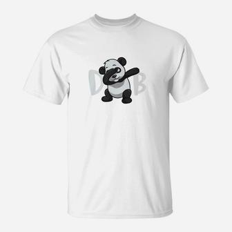 Dabbing Panda Bear Funny Dancing Graphic T-Shirt | Crazezy