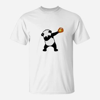 Dabbing Panda Bear Softball Baseball Glove Sport Tee T-Shirt | Crazezy