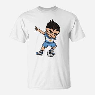 Dabbing Soccer Argentina Jersey - Argentinian Football T-Shirt | Crazezy