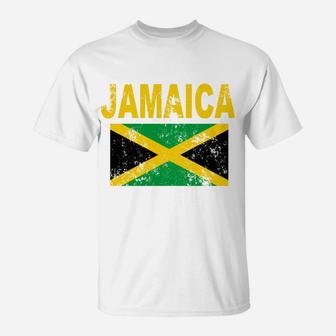 Flag Jamaica Tshirt Cool Jamaican Flags Travel Gift Top Tee Sweatshirt T-Shirt | Crazezy AU