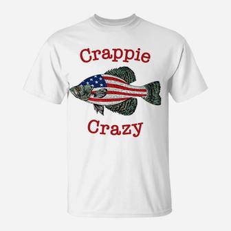 Freshwater Fishing Gift Men Women Kids USA Black Crappie T-Shirt | Crazezy CA