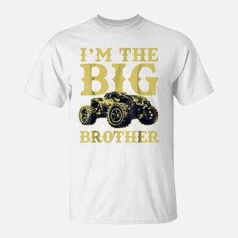 Funny I'm The Big Brother Monster Truck I Smash 4X4 T-Shirt | Crazezy