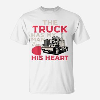 Funny Trucker Wife Women Girls Gift Truck Tee T-Shirt | Crazezy UK