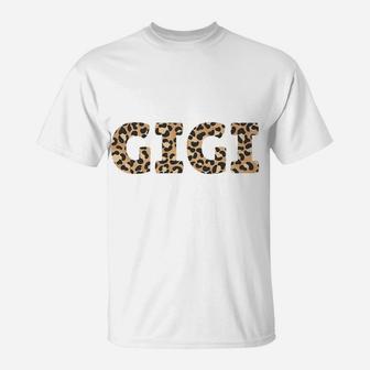 GIGI Leopard Cheetah Animal Print Proud Grandma Grandmother T-Shirt | Crazezy UK