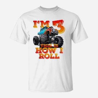 Kids 3Rd Birthday Boy - Monster Truck Rule JAM T-Shirt T-Shirt | Crazezy
