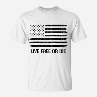 Live Free Or Die 2Nd Amendment American Flag Raglan Baseball Tee T-Shirt | Crazezy