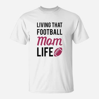 Living That Football Mom Life Athletic Gray T-Shirt | Crazezy DE