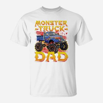 Mens Monster Truck Party Jam Rally Daddy Monster Truck Dad T-Shirt | Crazezy