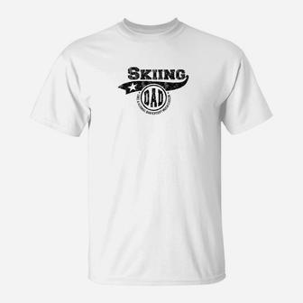 Mens Skiing Dad Fathers Day Gift Father Sport Men T-Shirt | Crazezy